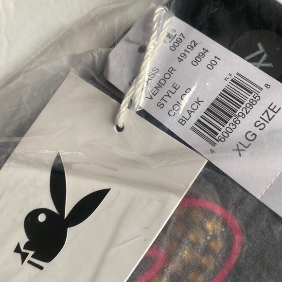 Playboy PacSun Black Rhinestone Logo Slots Shortsleeve Graphic Tee, X-LARGE, NWT - Picture 6 of 7
